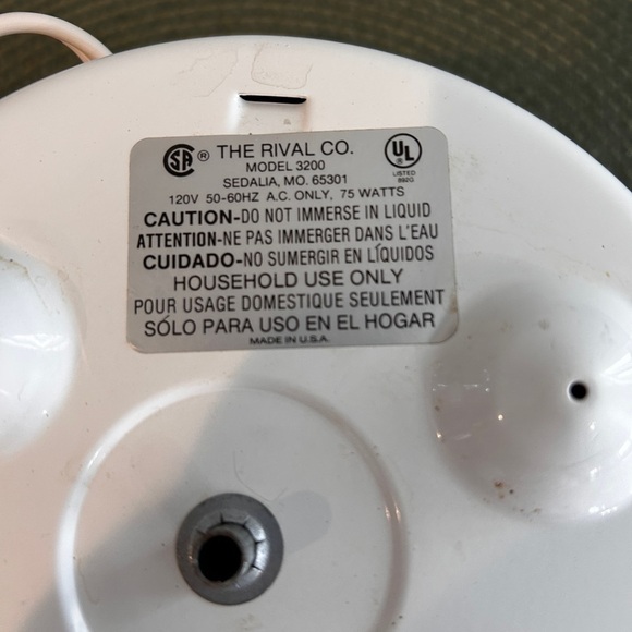 Rival Crockette Crock Pot Slow Cooker Base Only Warmer Mini 1 Qt 3200 Works Read - Picture 8 of 10